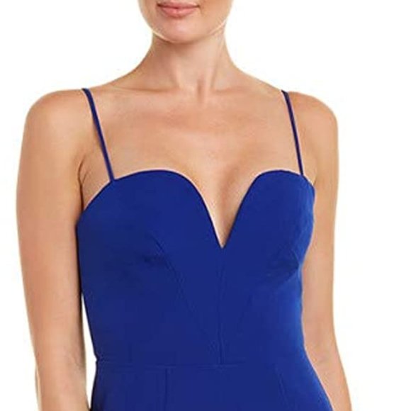 MILLY Italian Cady Kelly Dress V-Neck in Cobalt Blue Size 0 Brand New NWT - Picture 4 of 12